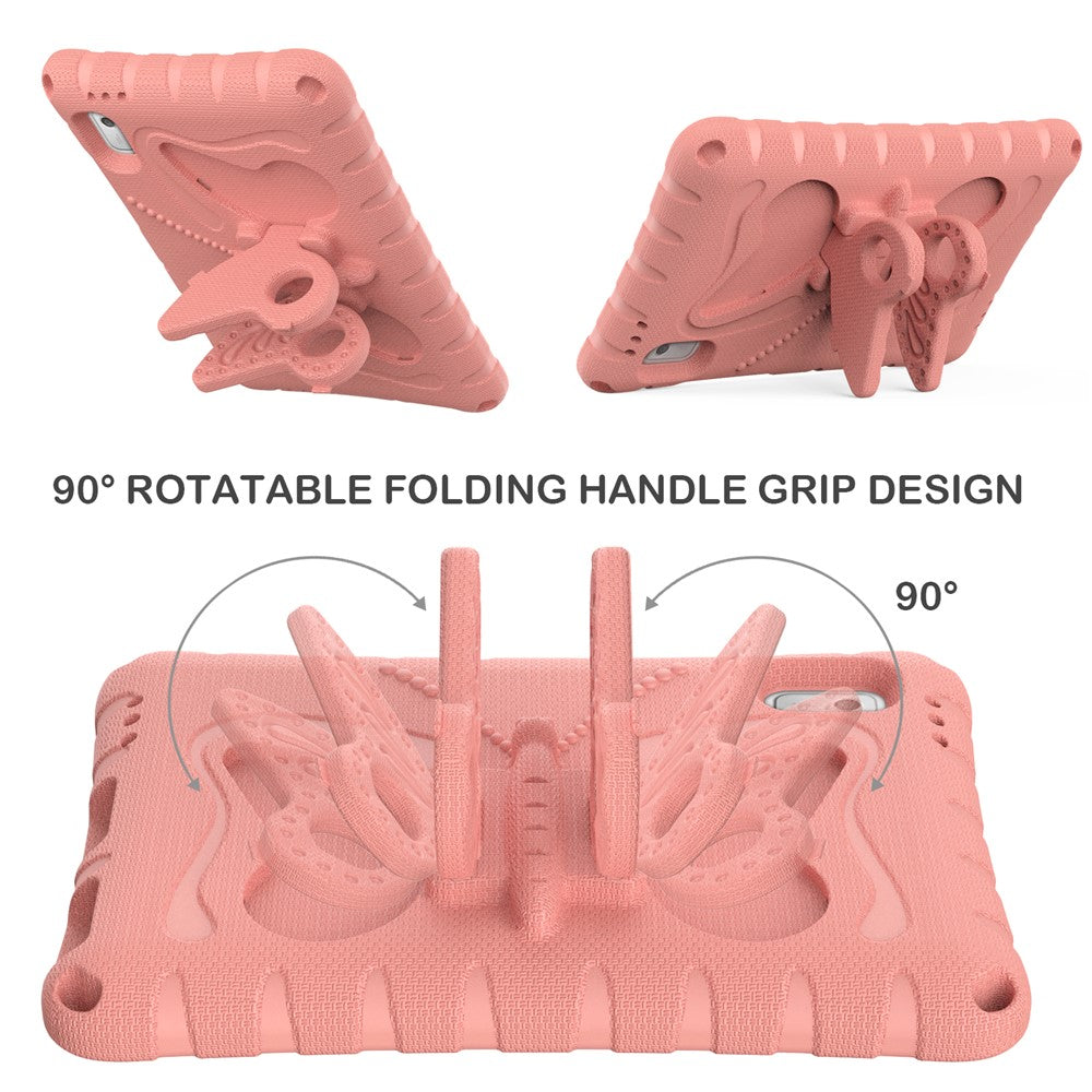 For Lenovo Tab M9 Case Butterfly Kickstand EVA Tablet Cover with Shoulder Strap - Light Pink