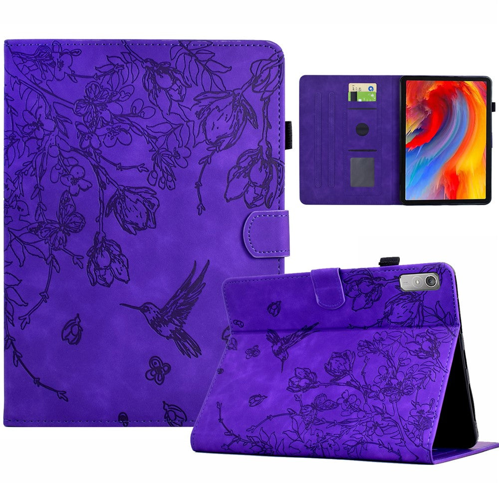 For Lenovo Tab P11 Gen 2 TB-350 / Xiaoxin Pad Plus (2023) Case Card Holder Leather Tablet Cover - Purple