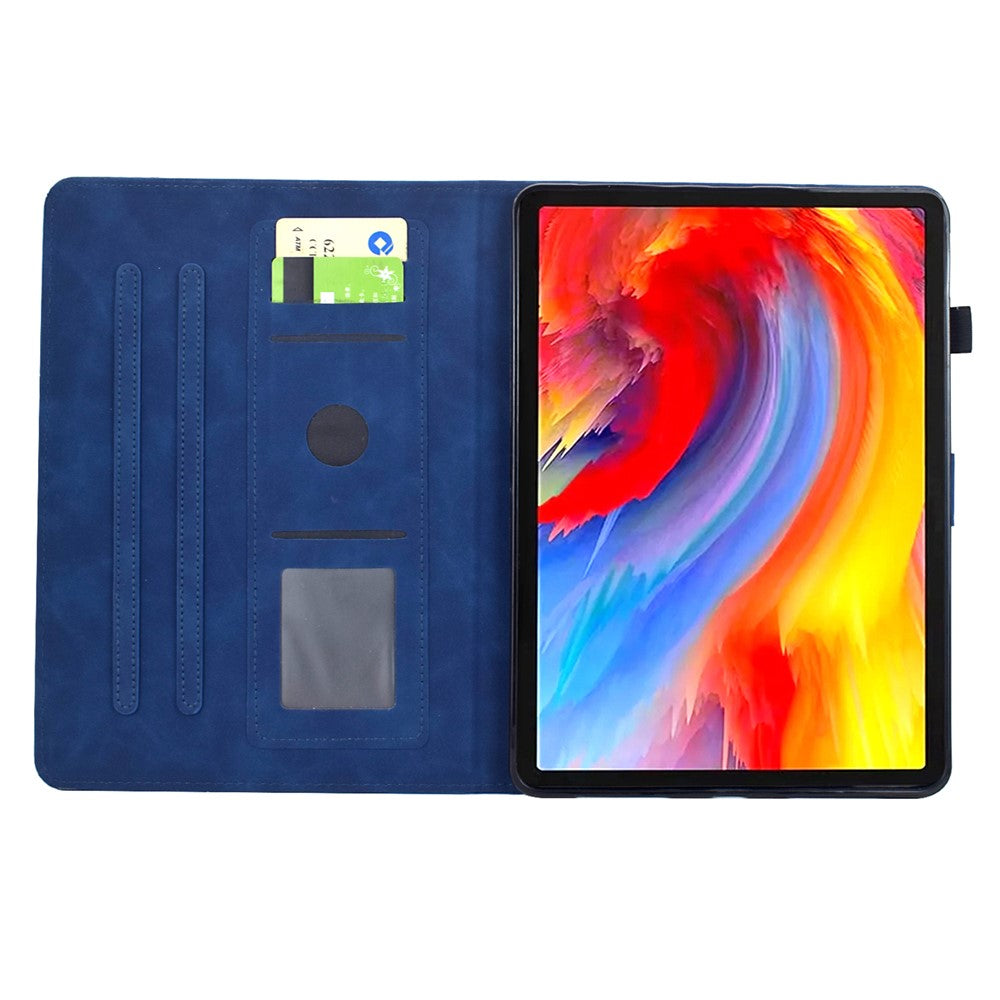 For Lenovo Tab P11 Gen 2 TB-350 / Xiaoxin Pad Plus (2023) Case Card Holder Leather Tablet Cover - Dark Blue
