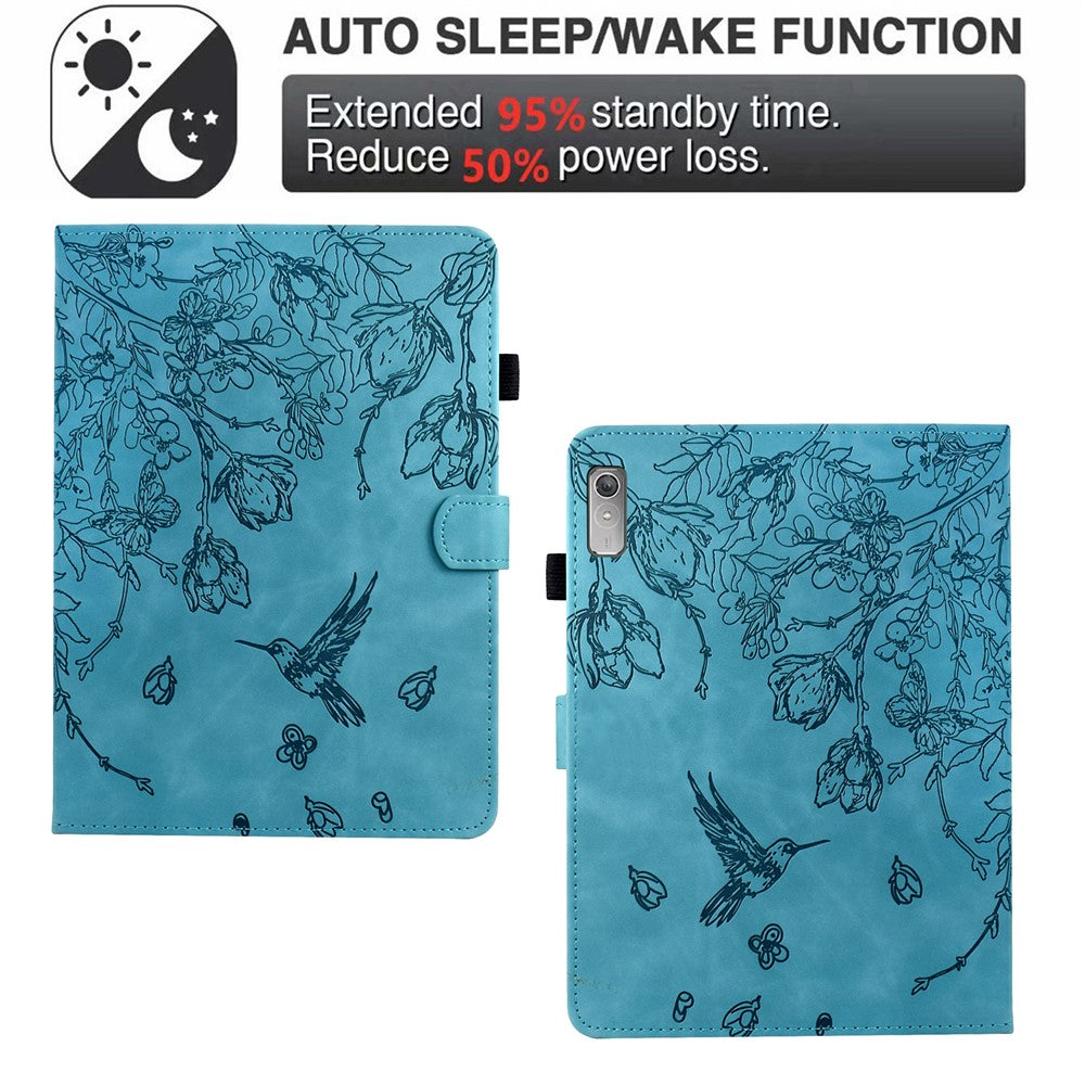 For Lenovo Tab P11 Gen 2 TB-350 / Xiaoxin Pad Plus (2023) Case Card Holder Leather Tablet Cover - Baby Blue