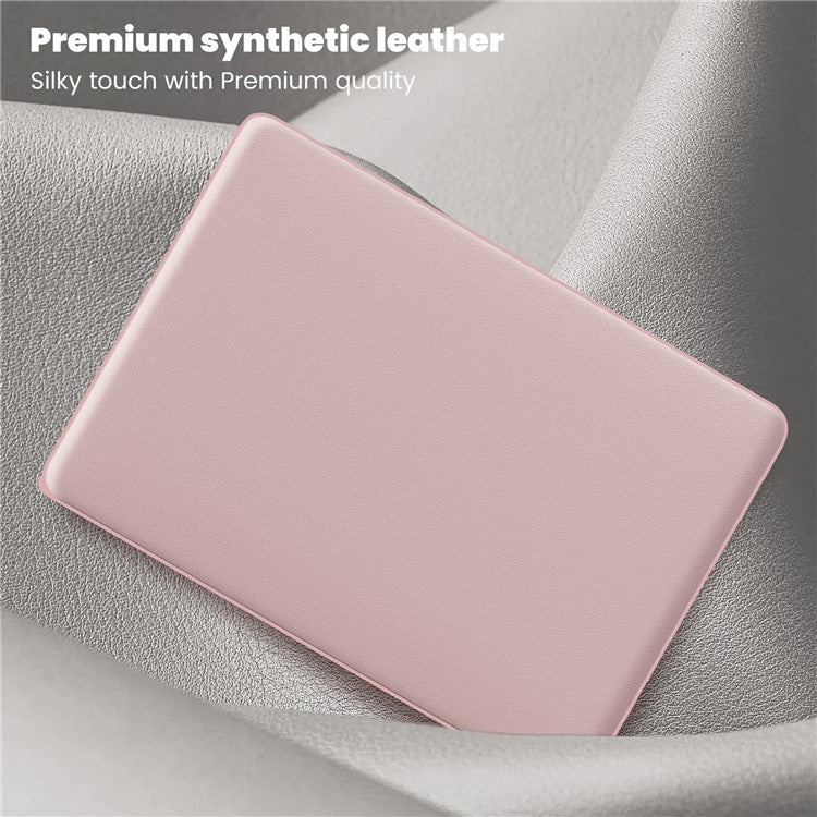 For MacBook Pro 16 inch (2024) / (2023) / (2021) A2485 M1 Pro / M1 Max / A2780 / M3 A2991 Laptop Case Anti-Slip PC+PU Leather Flip Cover - Pink