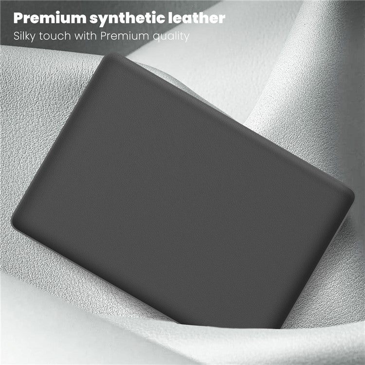 For MacBook Pro 16 inch (2024) / (2023) / (2021) A2485 M1 Pro / M1 Max / A2780 / M3 A2991 Laptop Case Anti-Slip PC+PU Leather Flip Cover - Grey