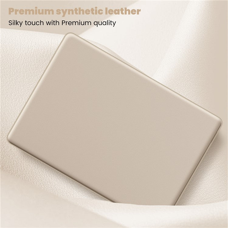For MacBook Pro 16 inch (2024) / (2023) / (2021) A2485 M1 Pro / M1 Max / A2780 / M3 A2991 Laptop Case Anti-Slip PC+PU Leather Flip Cover - Gold
