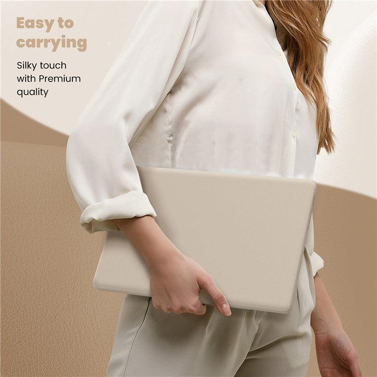 For MacBook Pro 16 inch (2024) / (2023) / (2021) A2485 M1 Pro / M1 Max / A2780 / M3 A2991 Laptop Case Anti-Slip PC+PU Leather Flip Cover - Gold