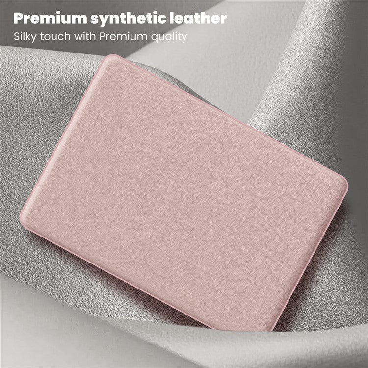 For MacBook Air 13 inch (2020) / (2018) A2337 M1 A2179 A1932 Laptop Case Anti-Slip PC+PU Leather Flip Cover - Pink
