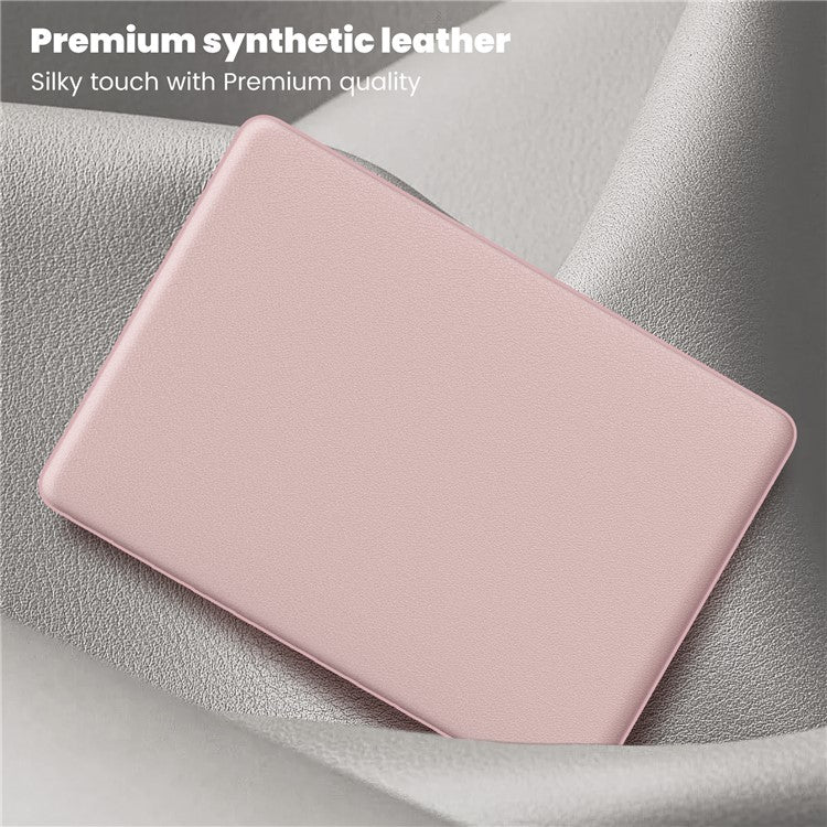 For MacBook Pro 13 inch (2022) / (2020) / (2018) M1 / M2 A2289 A2251 A2159 A1989 A1706 A1708 Laptop Case Anti-Slip PC+PU Leather Flip Cover - Pink