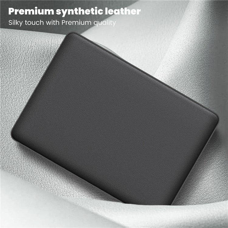 For MacBook Pro 13 inch (2022) / (2020) / (2018) M1 / M2 A2289 A2251 A2159 A1989 A1706 A1708 Laptop Case Anti-Slip PC+PU Leather Flip Cover - Grey