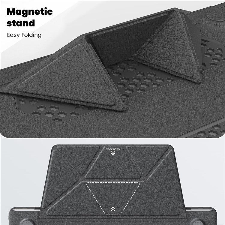 For MacBook Air 13 inch (2025) / (2024) M3 A3113 / (2022) M2 A2681 Laptop Case Anti-Slip PC+PU Leather Flip Cover - Grey