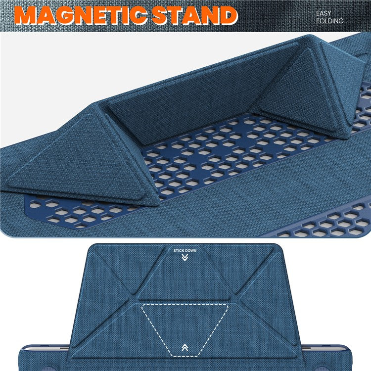 For MacBook Pro 16 inch (2024) / (2023) / (2021) A2485 M1 Pro  /  M1 Max / A2780 / M3 A2991 Laptop Case Anti-Slip PC+Cloth Flip Cover - Black