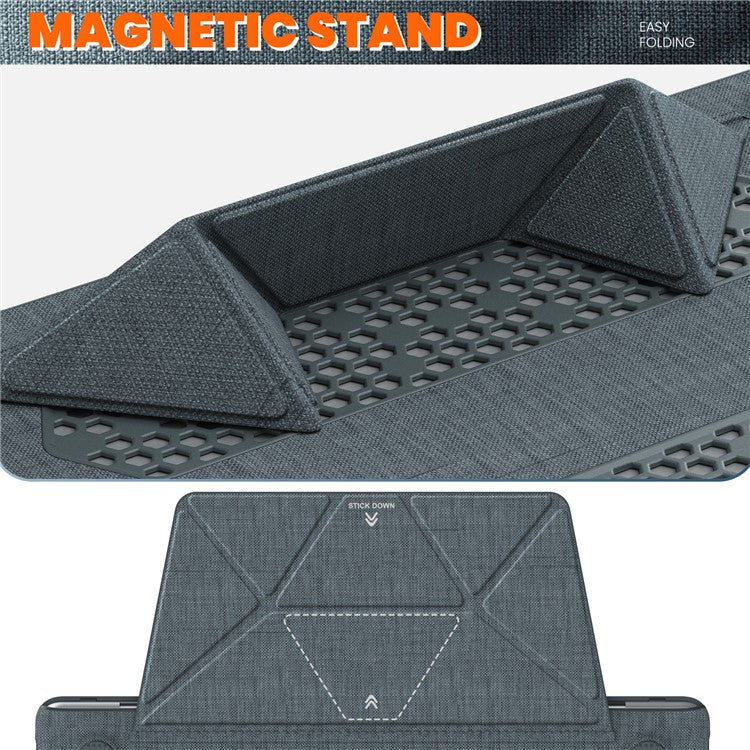 For MacBook Pro 14 inch (2023) (2021) A2442 M1 Pro / M1 Max / A2779 / M3 A2918 A2992 Laptop Case Anti-Slip PC+Cloth Flip Cover - Grey
