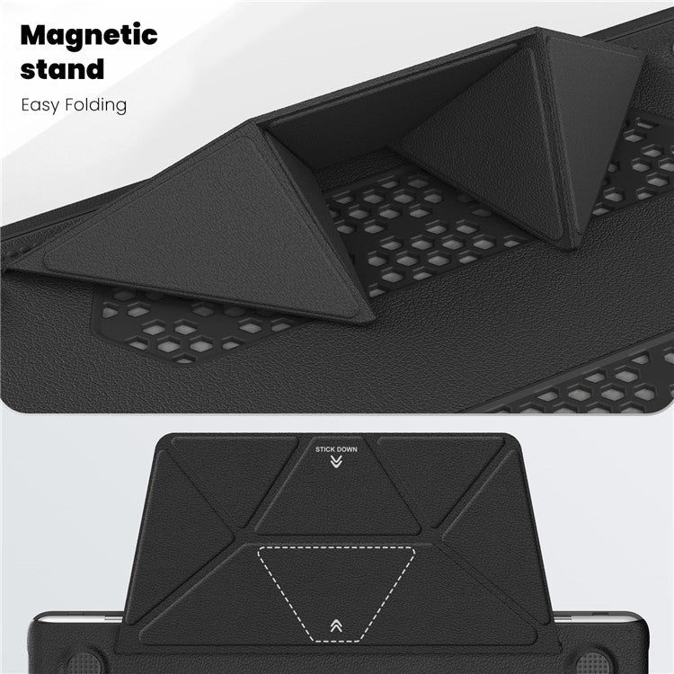 For MacBook Pro 14 inch (2023) / (2021) A2442 M1 Pro / M1 Max / A2779 / M3 A2918 A2992 Laptop Case Anti-Slip PC+PU Leather Flip Cover - Black