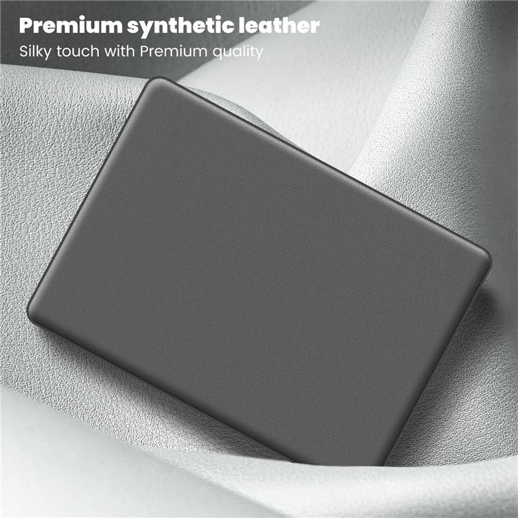 For MacBook Pro 14 inch (2023) / (2021) A2442 M1 Pro / M1 Max / A2779 / M3 A2918 A2992 Laptop Case Anti-Slip PC+PU Leather Flip Cover - Grey