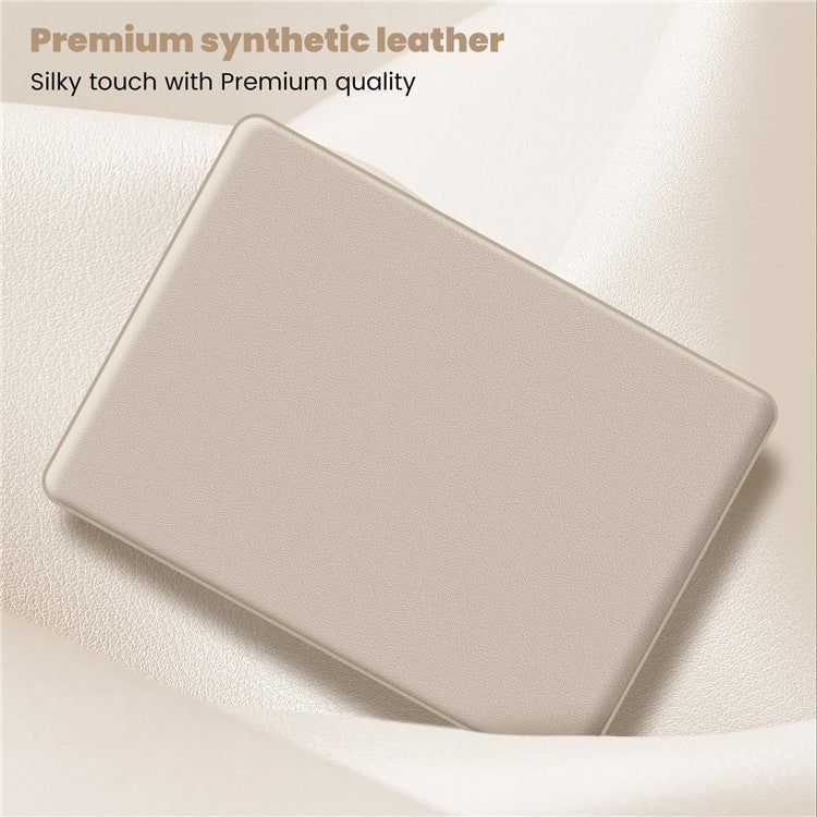 For MacBook Pro 14 inch (2023) / (2021) A2442 M1 Pro / M1 Max / A2779 / M3 A2918 A2992 Laptop Case Anti-Slip PC+PU Leather Flip Cover - Gold