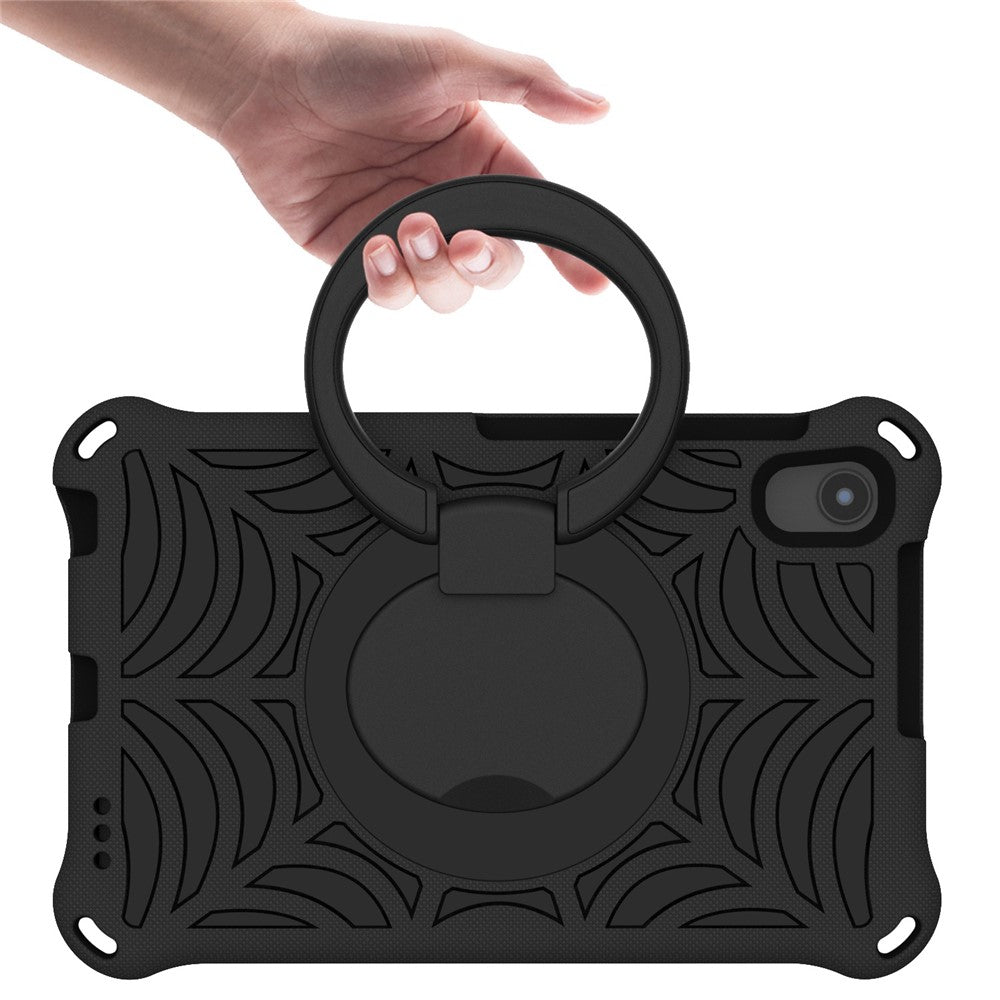 For Lenovo Tab M8 TB-8505/TB-8705/TB-8506 (2021) Shockproof EVA Case Anti-Scratch Protective Cover Kickstand Tablet Case with Shoulder Strap - Black