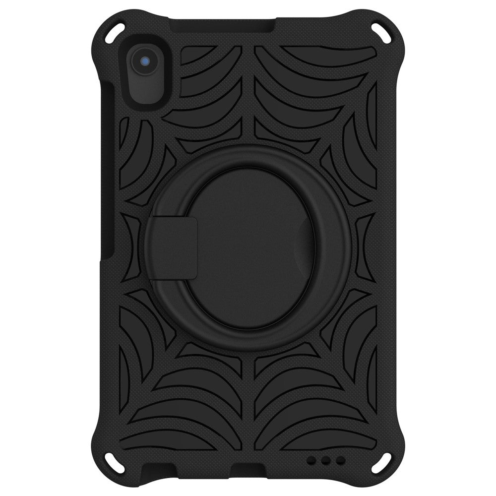 For Lenovo Tab M8 TB-8505/TB-8705/TB-8506 (2021) Shockproof EVA Case Anti-Scratch Protective Cover Kickstand Tablet Case with Shoulder Strap - Black