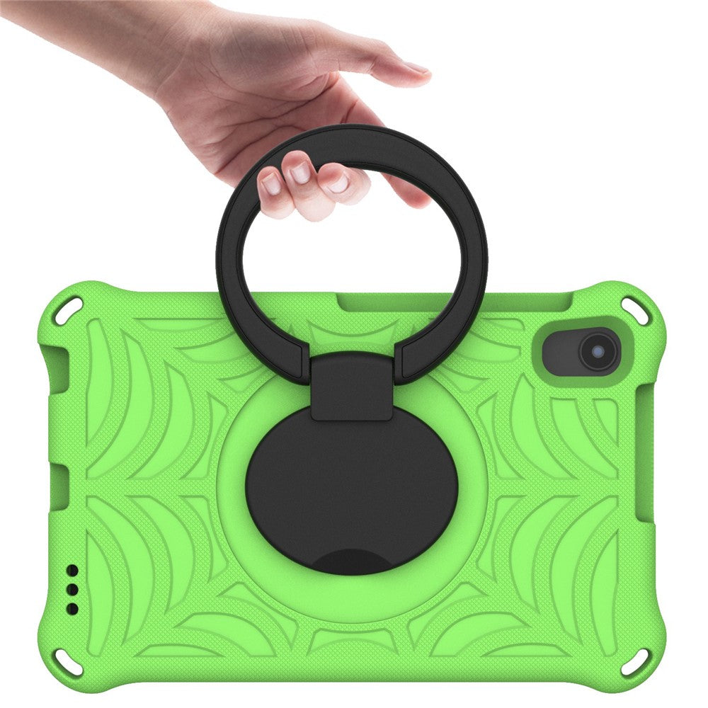 For Lenovo Tab M8 TB-8505/TB-8705/TB-8506 (2021) Shockproof EVA Case Anti-Scratch Protective Cover Kickstand Tablet Case with Shoulder Strap - Green