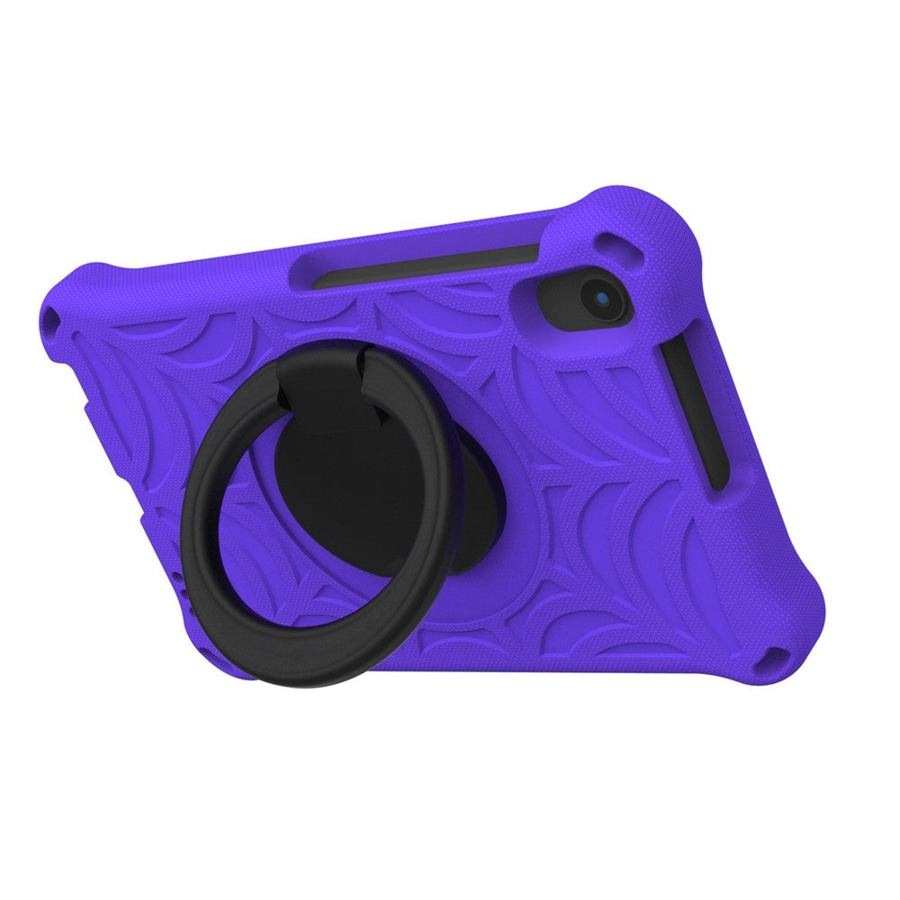 For Lenovo Tab M8 TB-8505/TB-8705/TB-8506 (2021) Shockproof EVA Case Anti-Scratch Protective Cover Kickstand Tablet Case with Shoulder Strap - Purple