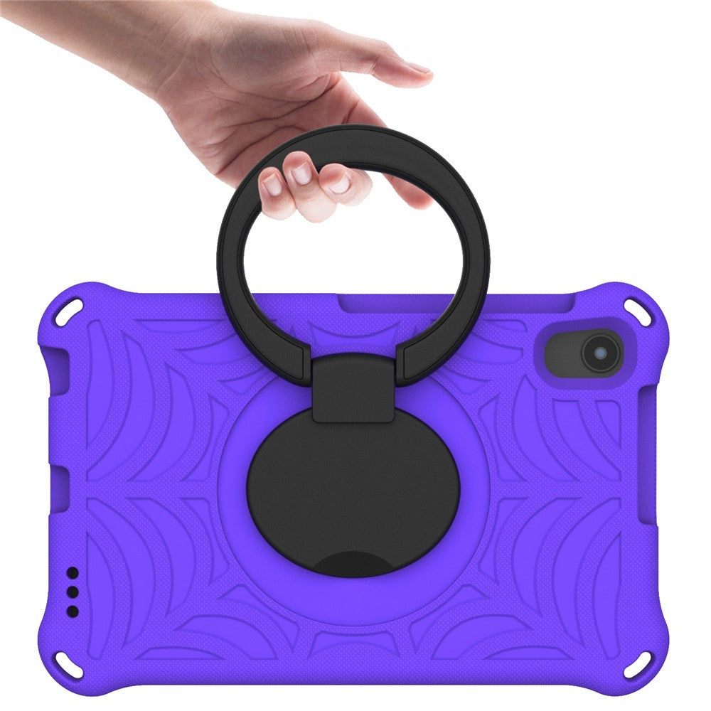 For Lenovo Tab M8 TB-8505/TB-8705/TB-8506 (2021) Shockproof EVA Case Anti-Scratch Protective Cover Kickstand Tablet Case with Shoulder Strap - Purple