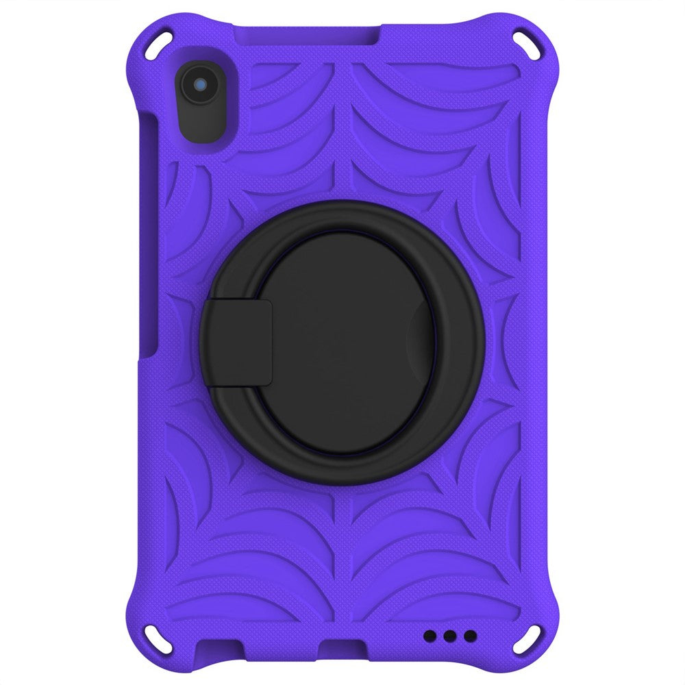 For Lenovo Tab M8 TB-8505/TB-8705/TB-8506 (2021) Shockproof EVA Case Anti-Scratch Protective Cover Kickstand Tablet Case with Shoulder Strap - Purple