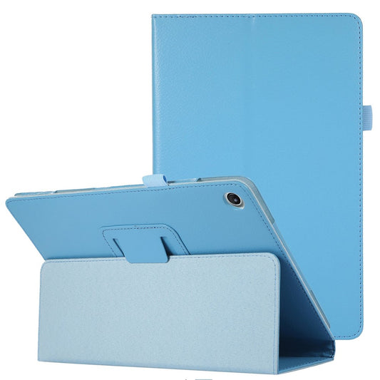 Shockproof Case for Lenovo Tab M10 Plus (3rd Gen) / Xiaoxin Pad 2022 10.6 inch Litchi Texture PU Leather Folio Flip Cover Folding Stand Tablet Case - Baby Blue