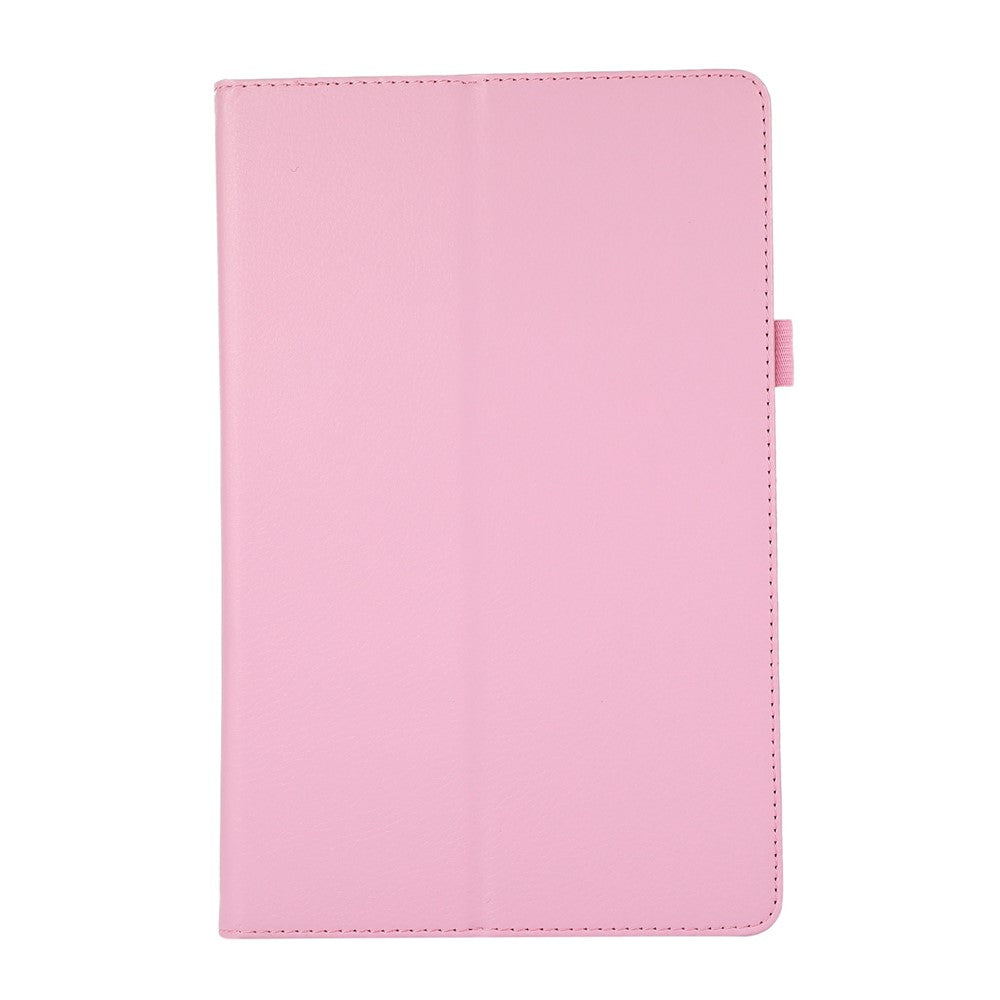 Shockproof Case for Lenovo Tab M10 Plus (3rd Gen) / Xiaoxin Pad 2022 10.6 inch Litchi Texture PU Leather Folio Flip Cover Folding Stand Tablet Case - Pink