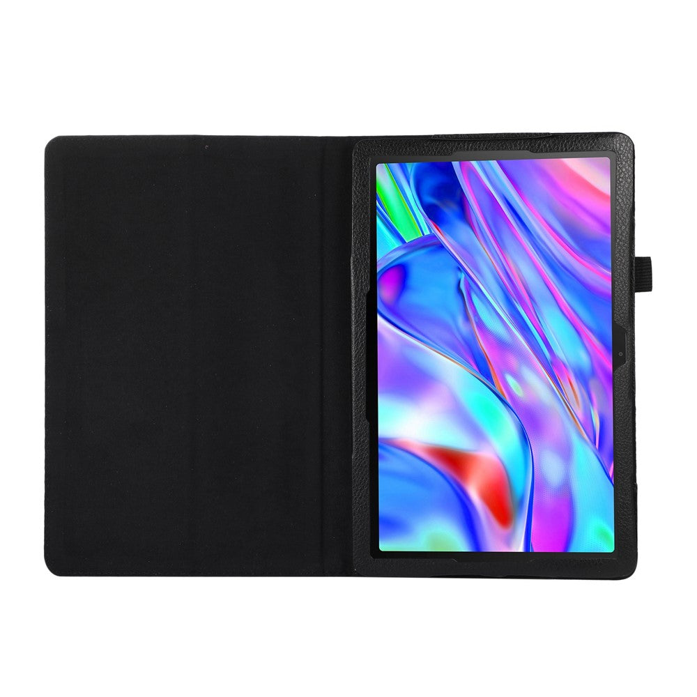 Shockproof Case for Lenovo Tab M10 Plus (3rd Gen) / Xiaoxin Pad 2022 10.6 inch Litchi Texture PU Leather Folio Flip Cover Folding Stand Tablet Case - Black