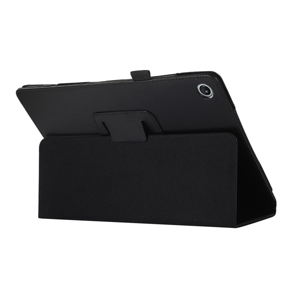 Shockproof Case for Lenovo Tab M10 Plus (3rd Gen) / Xiaoxin Pad 2022 10.6 inch Litchi Texture PU Leather Folio Flip Cover Folding Stand Tablet Case - Black