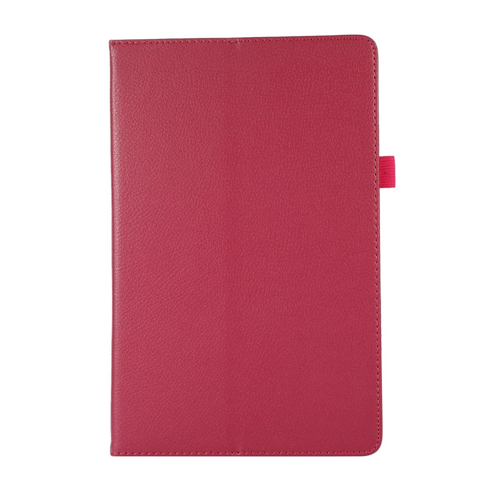 Shockproof Case for Lenovo Tab M10 Plus (3rd Gen) / Xiaoxin Pad 2022 10.6 inch Litchi Texture PU Leather Folio Flip Cover Folding Stand Tablet Case - Rose