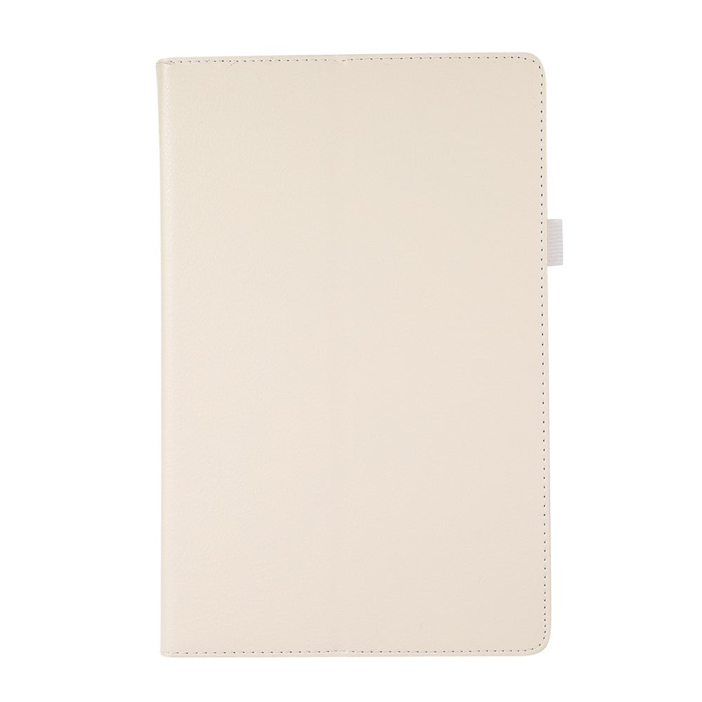 Shockproof Case for Lenovo Tab M10 Plus (3rd Gen) / Xiaoxin Pad 2022 10.6 inch Litchi Texture PU Leather Folio Flip Cover Folding Stand Tablet Case - White