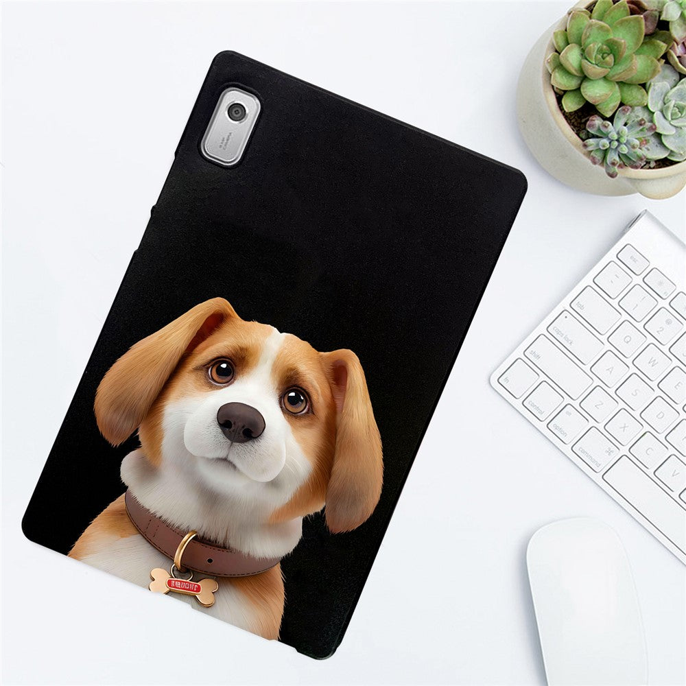 For Lenovo Tab M9 Case Pattern Printing Slim TPU Tablet Protective Cover - Harrier Beagle