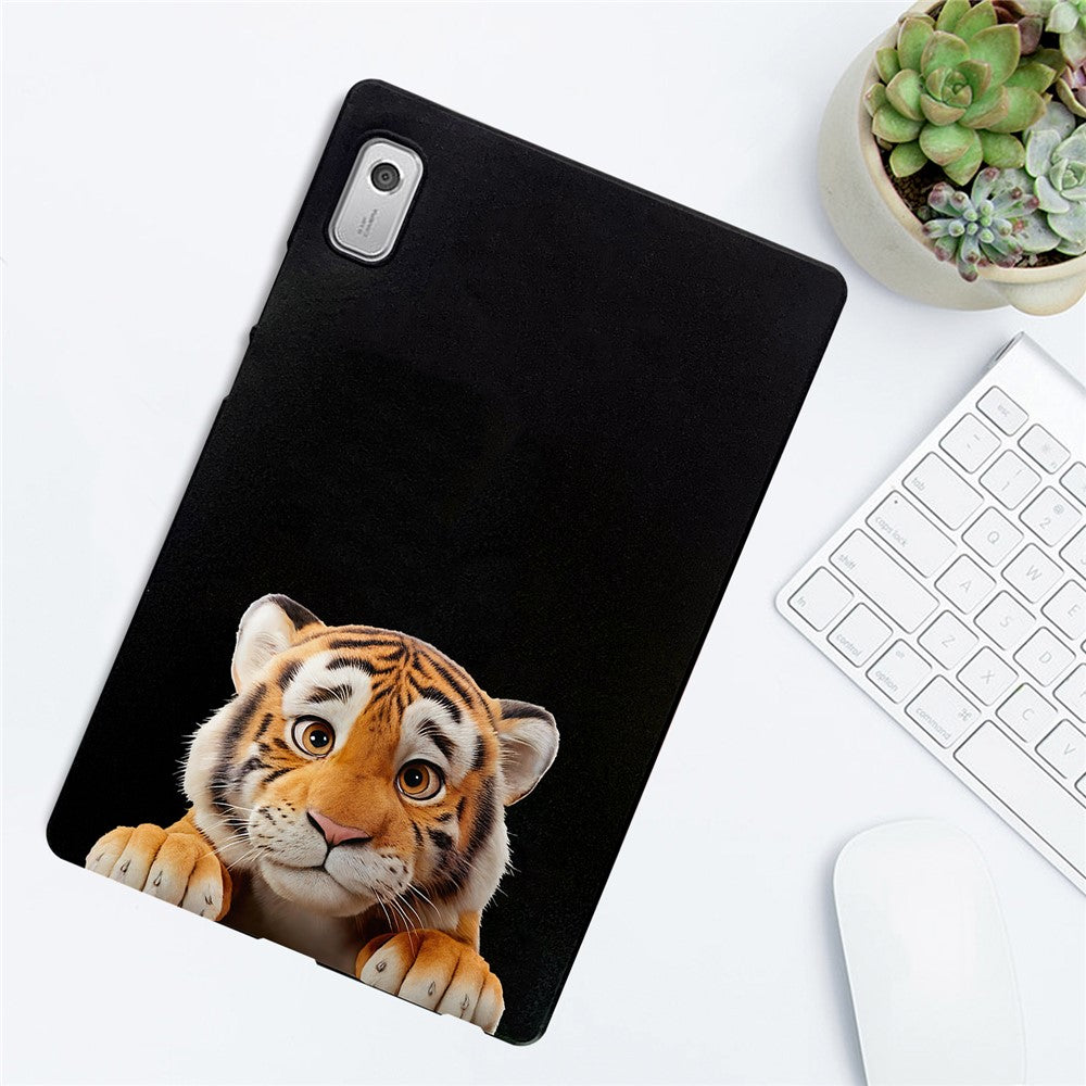 For Lenovo Tab M9 Case Pattern Printing Slim TPU Tablet Protective Cover - Little Tiger