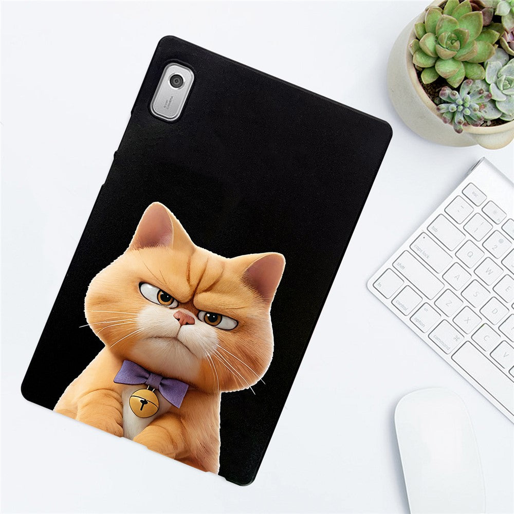 For Lenovo Tab M9 Case Pattern Printing Slim TPU Tablet Protective Cover - Garfield Cat