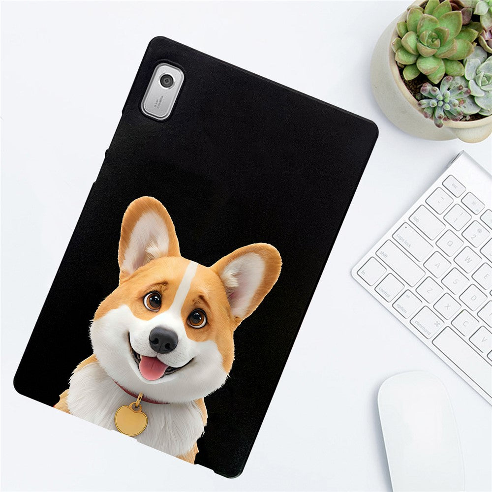 For Lenovo Tab M9 Case Pattern Printing Slim TPU Tablet Protective Cover - Corgi
