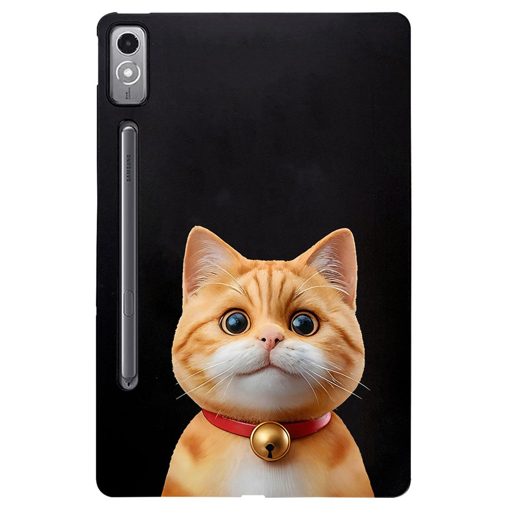 For Lenovo Tab P12 Case Pattern Printing Slim TPU Tablet Protective Cover - Shorthair Cat