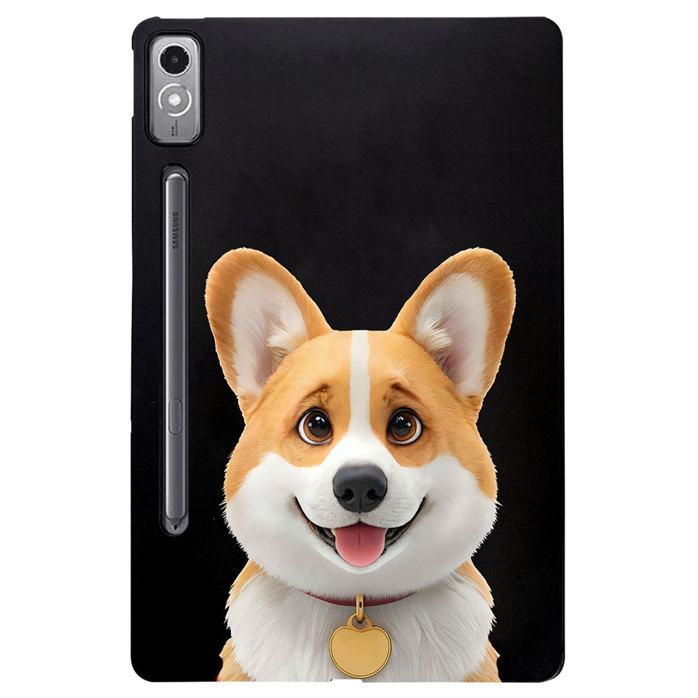 For Lenovo Tab P12 Case Pattern Printing Slim TPU Tablet Protective Cover - Corgi