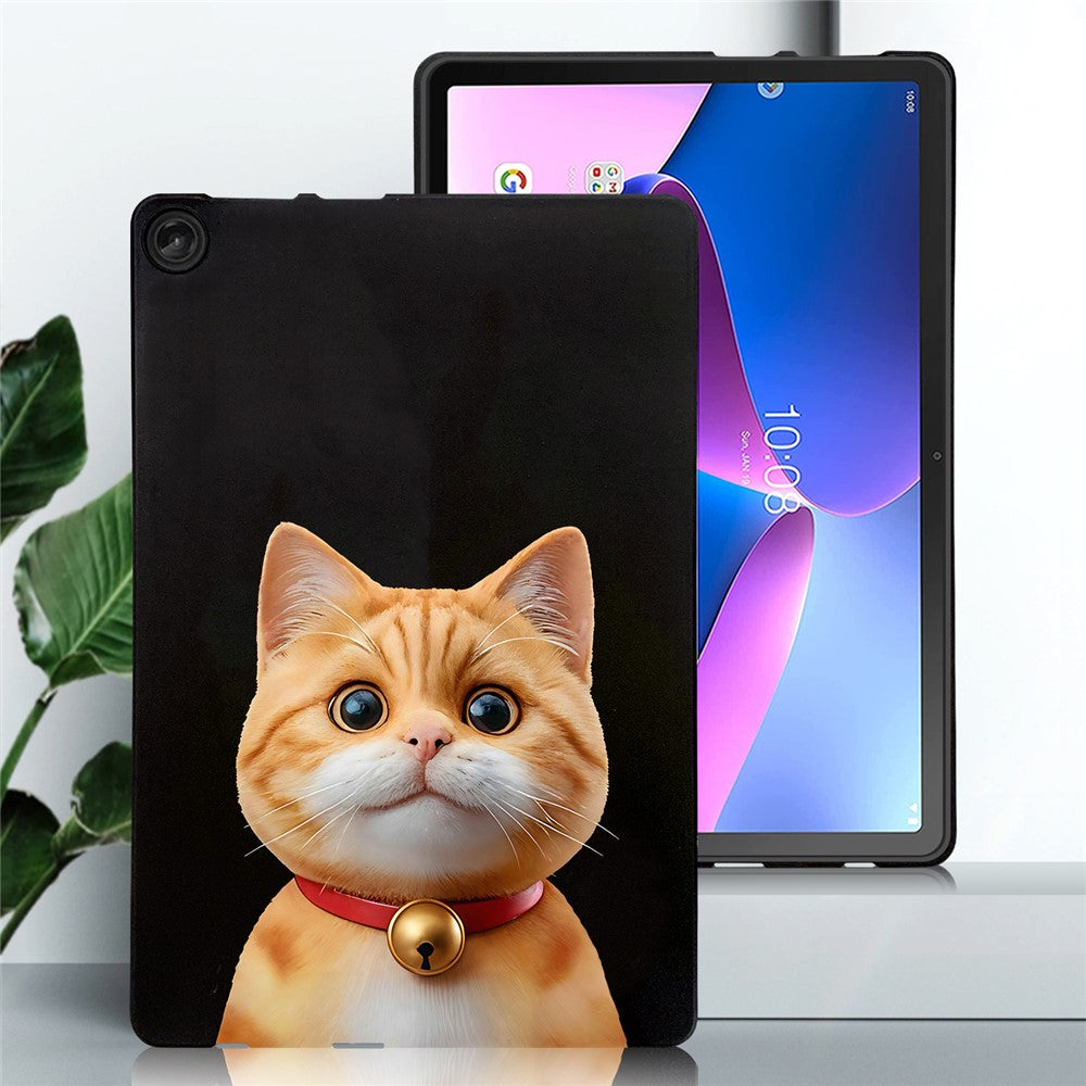 For Lenovo Tab M10 (Gen 3) Case Pattern Printing Slim TPU Tablet Protective Cover - Shorthair Cat
