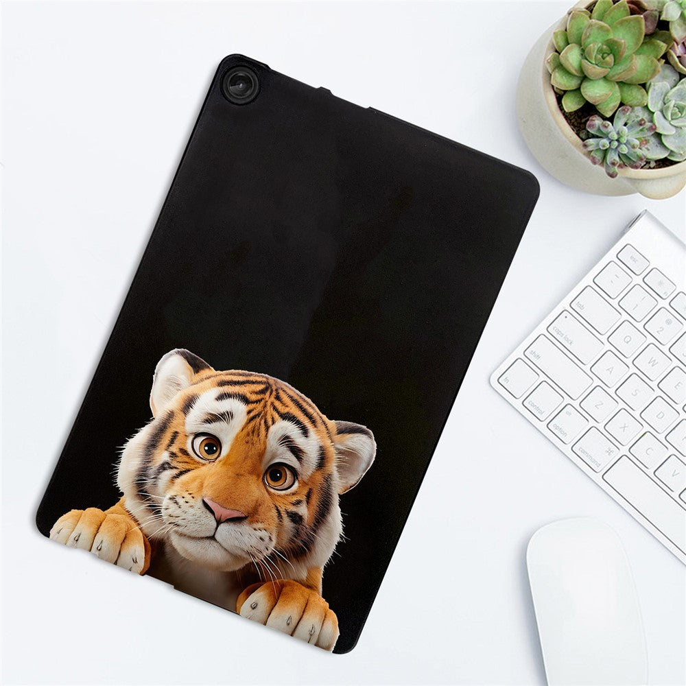 For Lenovo Tab M10 (Gen 3) Case Pattern Printing Slim TPU Tablet Protective Cover - Little Tiger