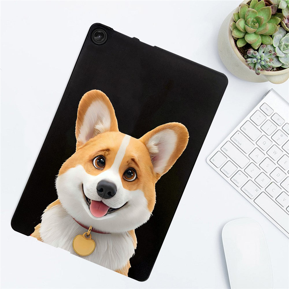 For Lenovo Tab M10 (Gen 3) Case Pattern Printing Slim TPU Tablet Protective Cover - Corgi