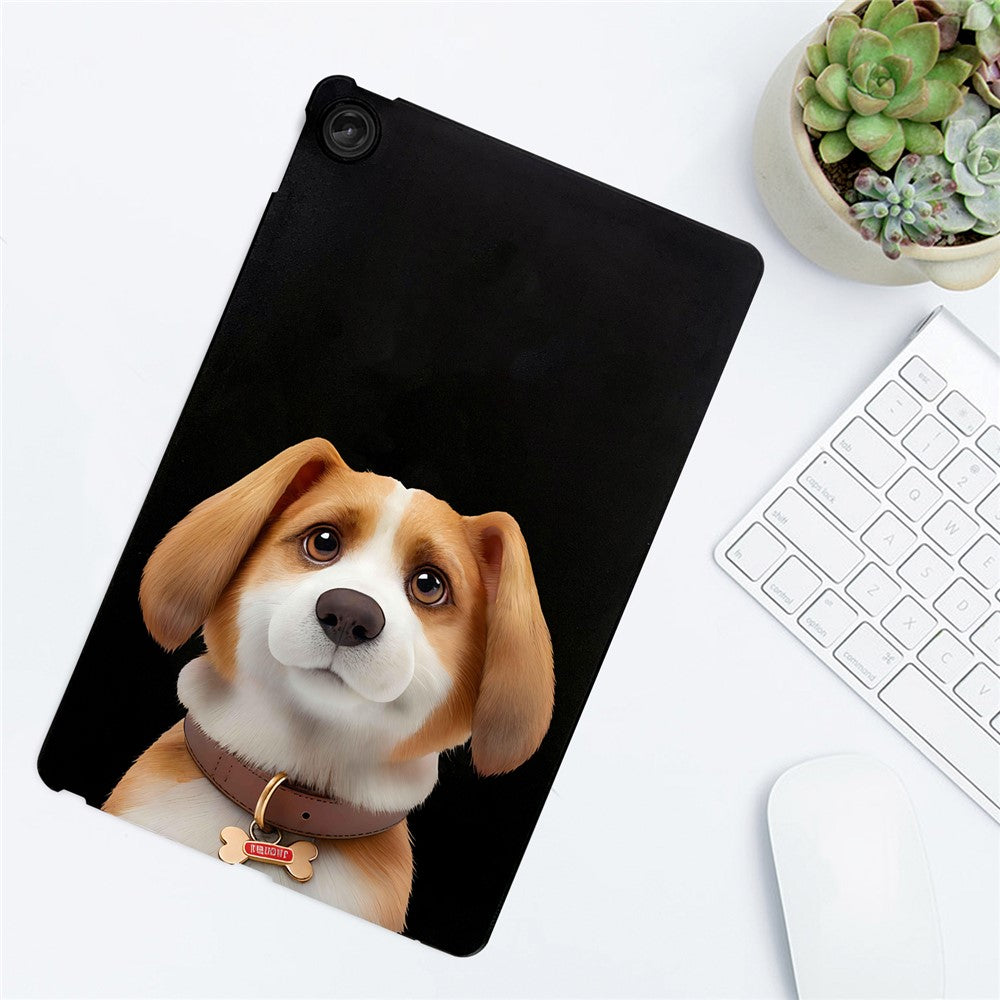 For Lenovo Tab M10 Plus (3rd Gen) Case Pattern Printing Slim TPU Tablet Protective Cover - Harrier Beagle