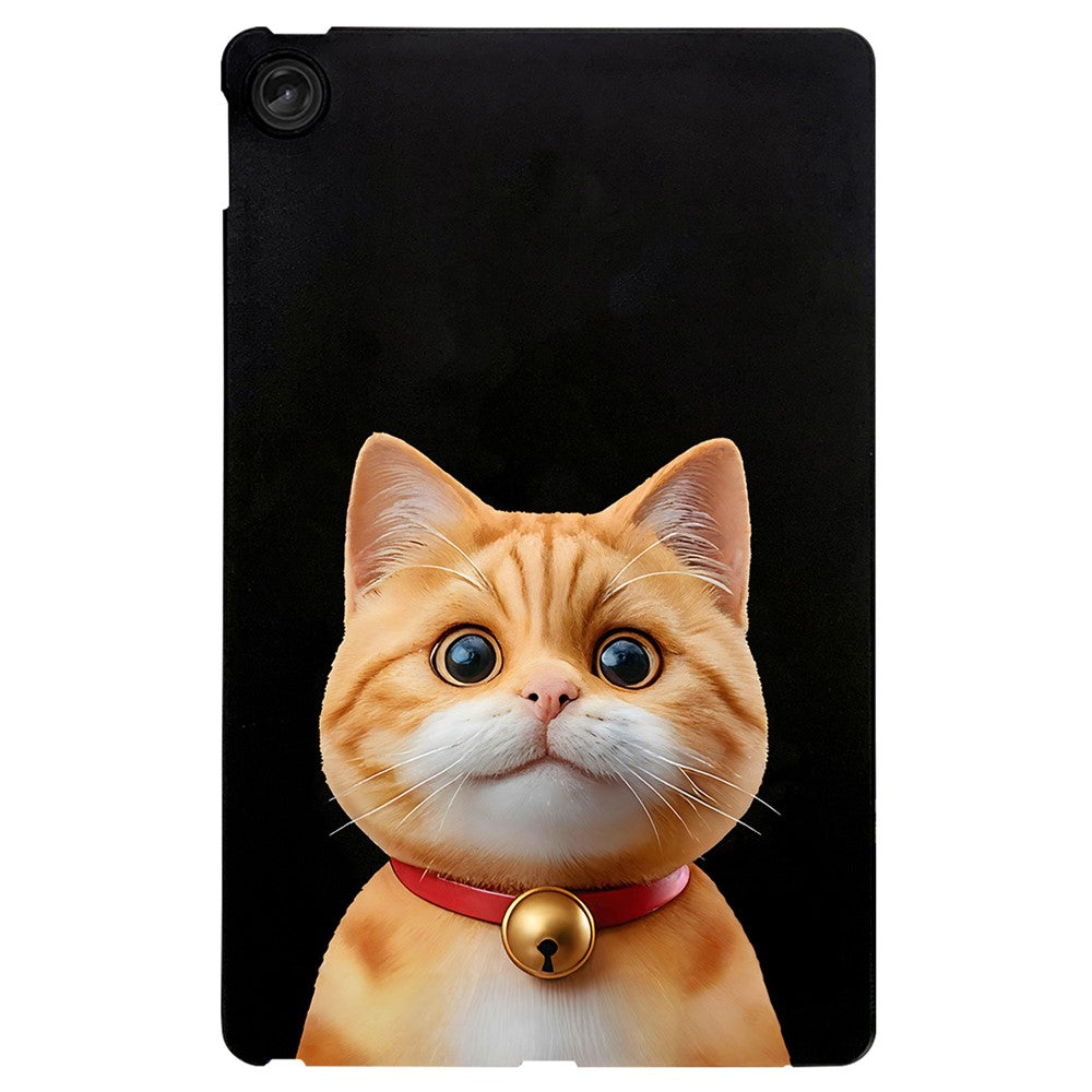 For Lenovo Tab M10 Plus (3rd Gen) Case Pattern Printing Slim TPU Tablet Protective Cover - Shorthair Cat