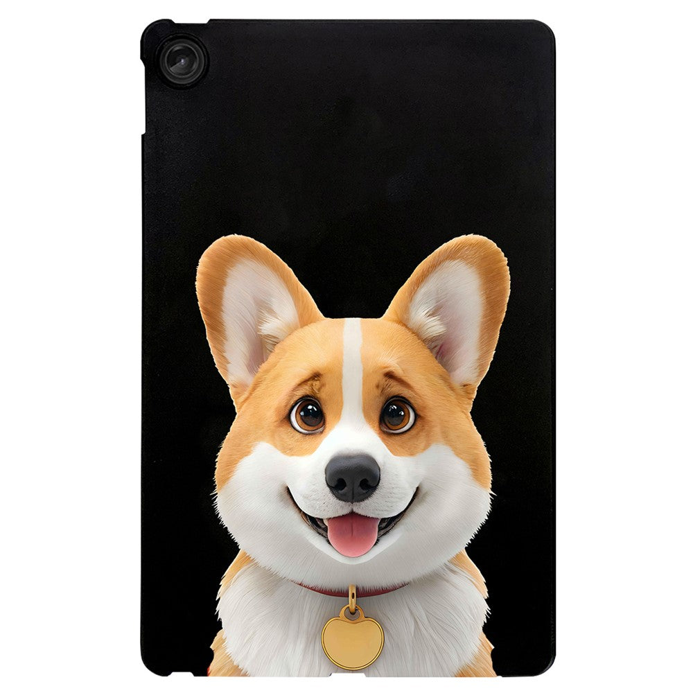 For Lenovo Tab M10 Plus (3rd Gen) Case Pattern Printing Slim TPU Tablet Protective Cover - Corgi