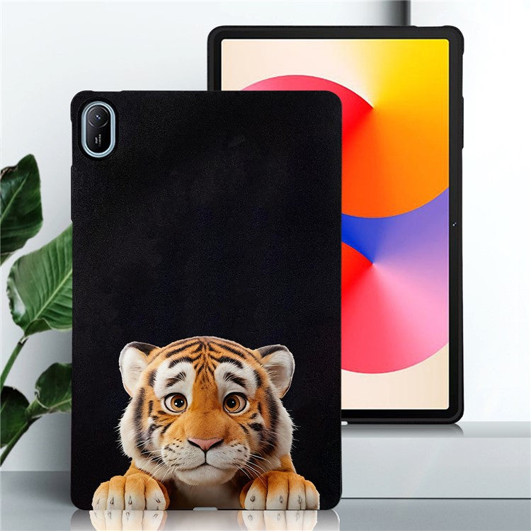 For Huawei MatePad SE 11 Case Pattern Printing Slim TPU Tablet Protective Cover - Little Tiger