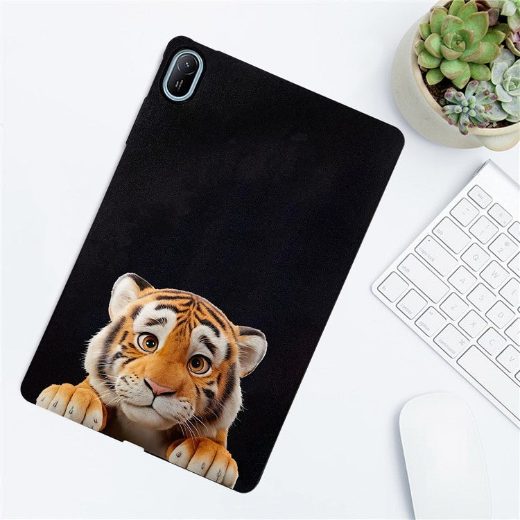 For Huawei MatePad SE 11 Case Pattern Printing Slim TPU Tablet Protective Cover - Little Tiger