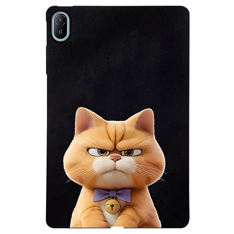 For Huawei MatePad SE 11 Case Pattern Printing Slim TPU Tablet Protective Cover - Garfield Cat