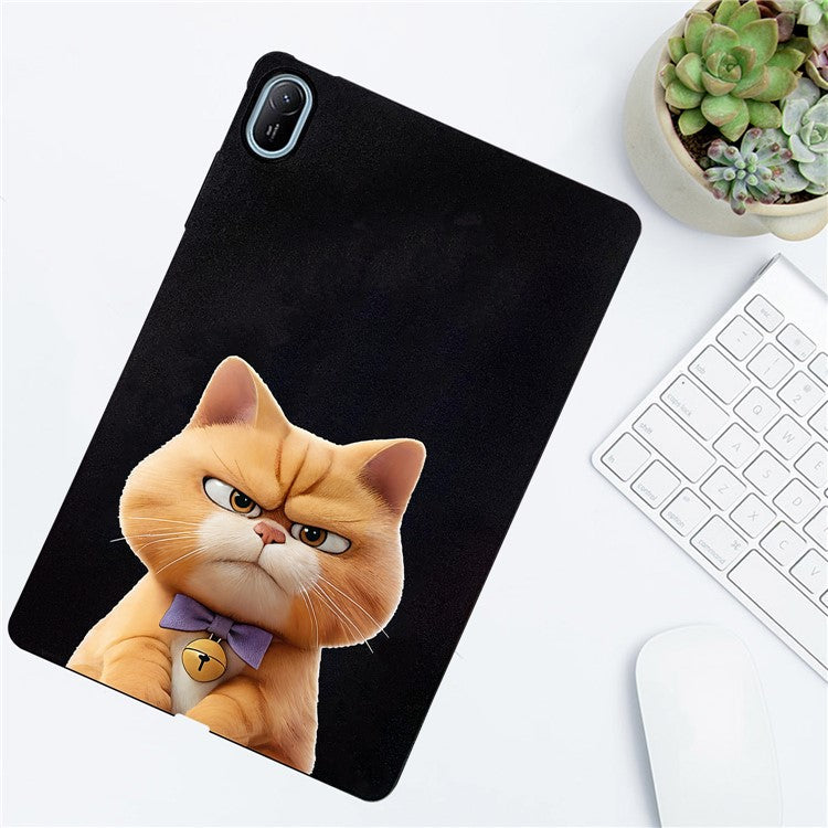 For Huawei MatePad SE 11 Case Pattern Printing Slim TPU Tablet Protective Cover - Garfield Cat