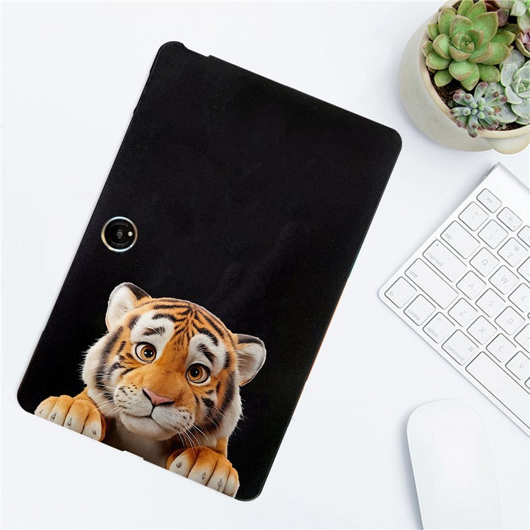 For OnePlus Pad 2 Case Pattern Printing Slim TPU Tablet Protective Cover - Little Tiger