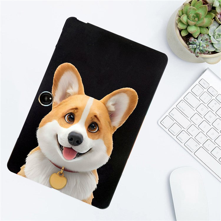 For OnePlus Pad 2 Case Pattern Printing Slim TPU Tablet Protective Cover - Corgi