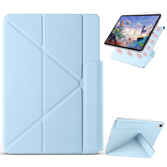 For Huawei MatePad 11.5 S Case PC + PU Leather Origami Stand Magnetic Tablet Cover - Baby Blue