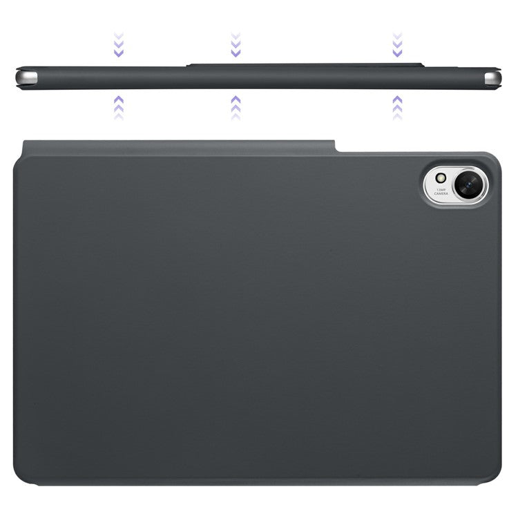 For Huawei MatePad 11.5 S Case PC + PU Leather Origami Stand Magnetic Tablet Cover - Black