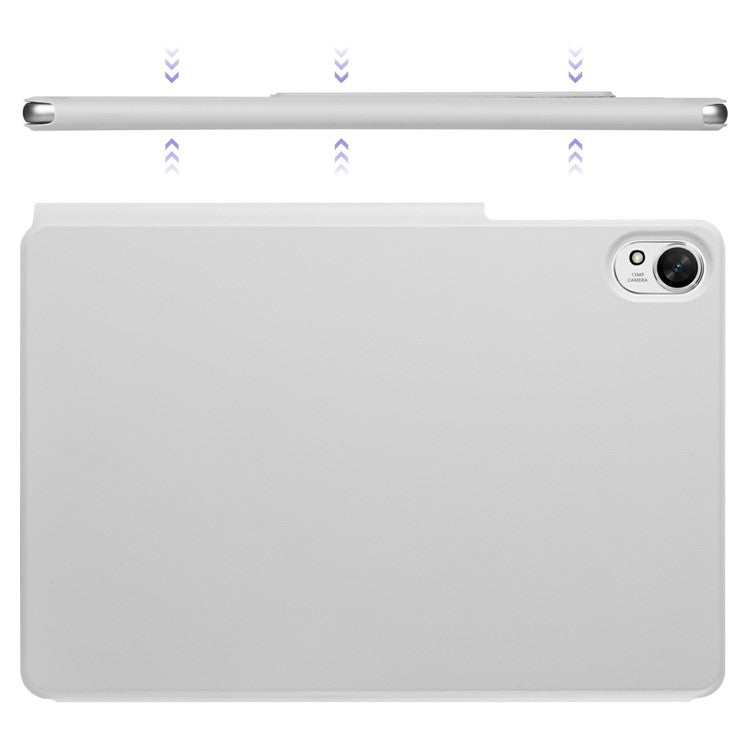 For Huawei MatePad 11.5 S Case PC + PU Leather Origami Stand Magnetic Tablet Cover - Grey